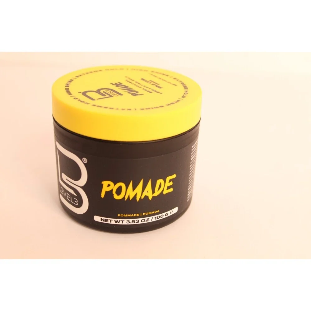 L3VEL3 Pomade Edge Control Long Lasting Strong Hold High Shine 3.53 oz‎ New